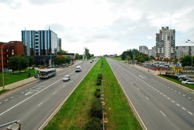 ukmerges sokak ve araçların Vilnius