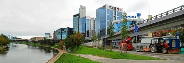 Vilnius centrum nových budov a domů — Stock fotografie