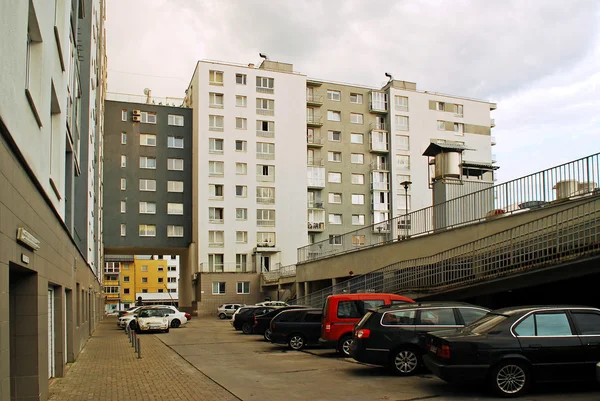 Baltrusaicio ulicy w Wilnie, godzinie wieczorem — Zdjęcie stockowe