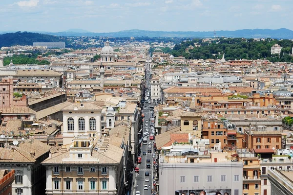 Rome vue aérienne depuis le monument Vittorio Emanuele — Photo