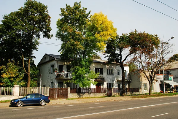 Vilnius cidade rua Savanoriu em setembro 12, 2014 — Fotografia de Stock