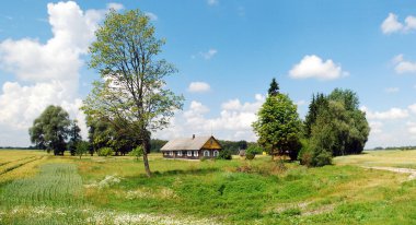 Litvanya köyde eski ev