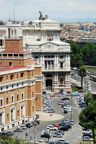 Rome city aerial view from San Angelo castle — Stock Photo, Image