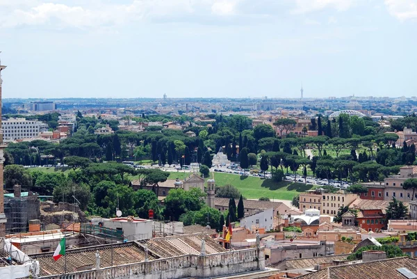 Rome vue aérienne depuis le monument Vittorio Emanuele — Photo