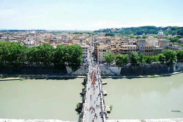 San Angelo Kalesi: Roma şehir havadan görünümü — Stok fotoğraf