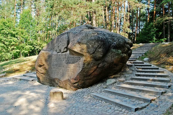 Näst största rock i Anyksciai distriktet av Litauen Puntukas — Stockfoto