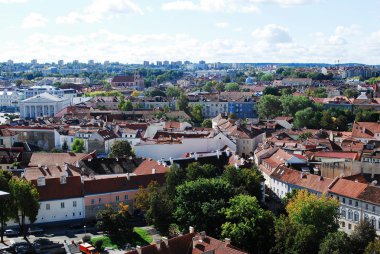 Vilnius Üniversitesi kuleden Vilnius şehir havadan görünümü