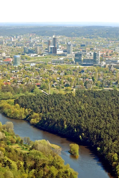 Vilna capital de Lituania vista aérea —  Fotos de Stock