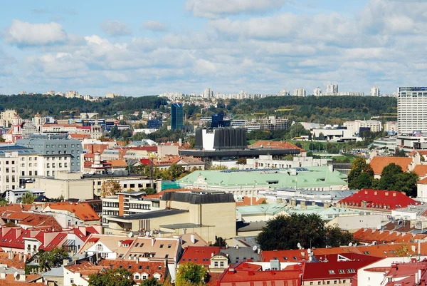 Vilnius stad Flygfoto från Vilnius universitet tower — Stockfoto