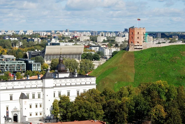 Vista aérea de la ciudad de Vilna desde la torre de la Universidad de Vilna — Foto de Stock