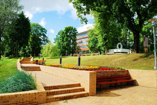 Druskininkai är en stad vid floden Njemen i södra Litauen — Stockfoto