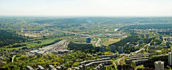 Vilnius capital da Lituânia vista aérea — Fotografia de Stock