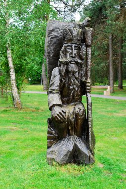 Druskininkai park City ahşap heykel