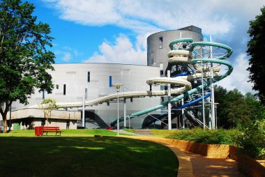 Druskininkai kaplıca şehrindeki su parkı