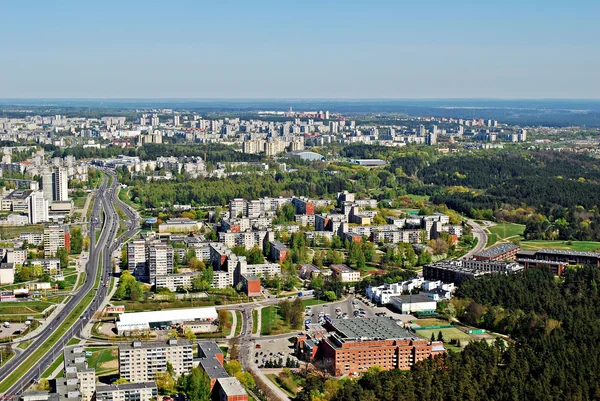 Vilnius capital da Lituânia vista aérea — Fotografia de Stock