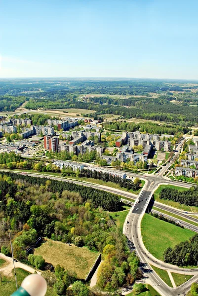 Vilnius capital da Lituânia vista aérea — Fotografia de Stock