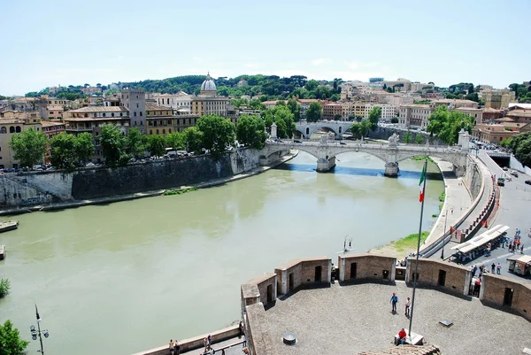 San Angelo Kalesi: Roma şehir havadan görünümü — Stok fotoğraf