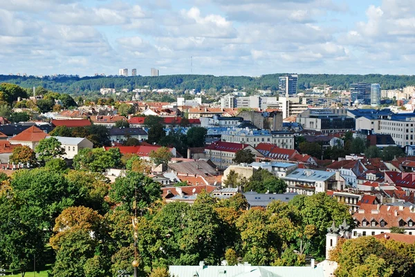 Βίλνιους εναέρια θέα στην πόλη από το πανεπιστήμιό πύργο — Φωτογραφία Αρχείου