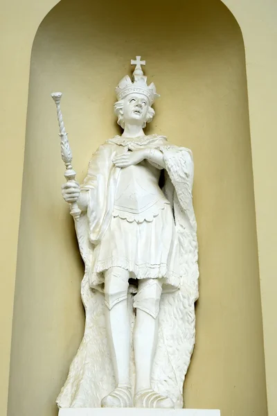 Escultura fora da catedral na cidade de Vilnius — Fotografia de Stock