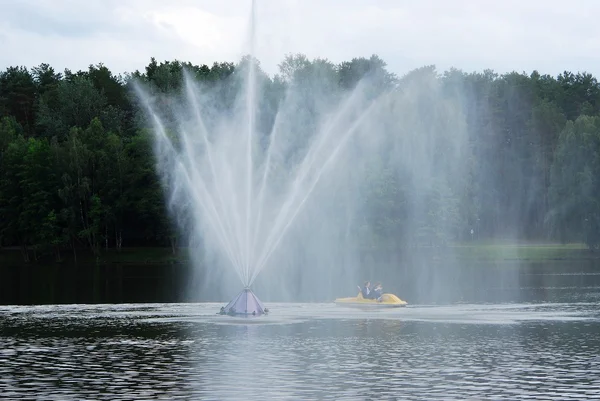 Fuente en la ciudad Druskininkai. Verano en Lituania . —  Fotos de Stock