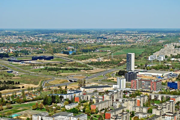 Vilnius city capital of Lithuania aerial view — Stock Photo, Image