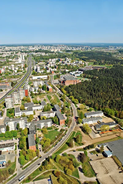 Vilnius city fővárosa Litvánia légifelvételek — Stock Fotó