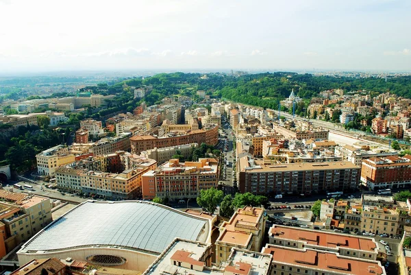 Vedere aeriană a orașului Roma de pe acoperișul Bazilicii Sf. Petru — Fotografie, imagine de stoc