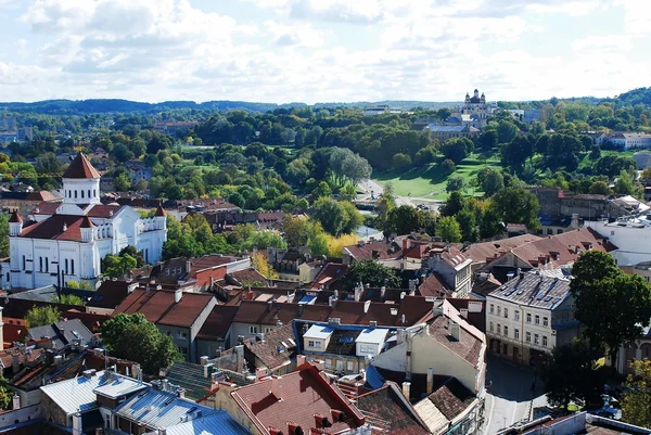 Vista aérea de la ciudad de Vilna desde la torre de la Universidad de Vilna —  Fotos de Stock