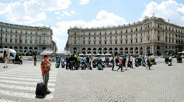 Kenti Roma Piazza della Reppublica 1 Haziran 2014 tarihinde — Stok fotoğraf