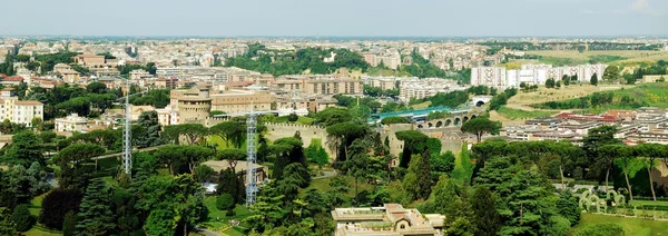 Aerial view of Rome city from St Peter Basilica roof