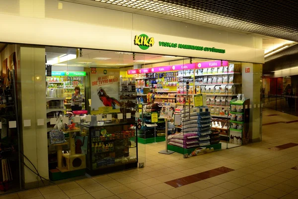 Vilnius city Seskine district Kika shop on October 24, 2014 — Stock Photo, Image