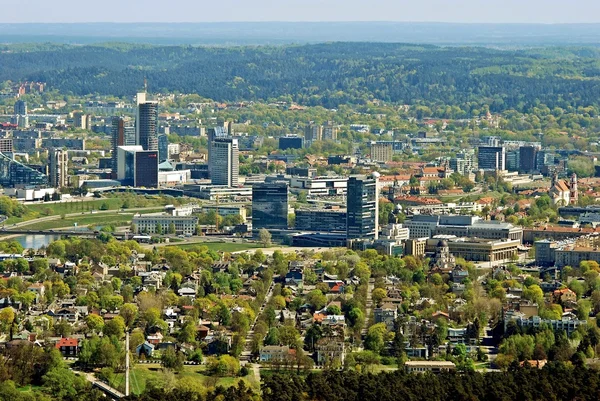 Vilnius capitale de la Lituanie vue aérienne — Photo