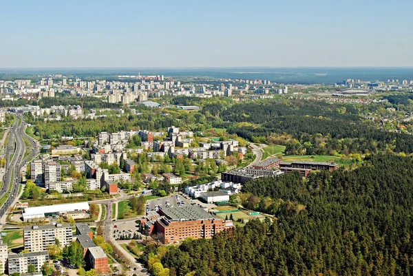 Vilna capital de Lituania vista aérea —  Fotos de Stock