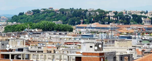 Rome Luchtfoto uitzicht op de stad van kasteel San Angelo — Stockfoto