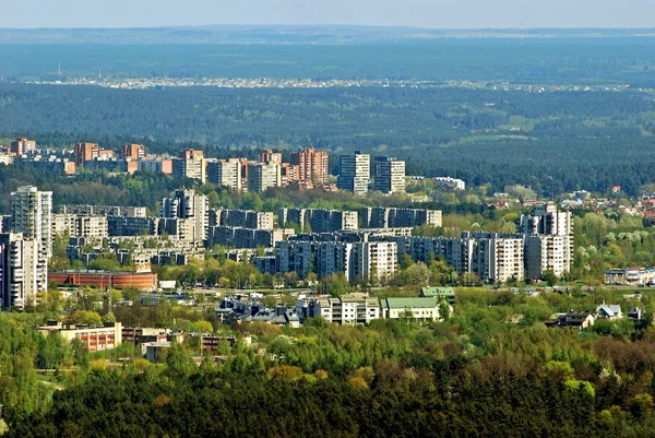 Vilnius capitale de la Lituanie vue aérienne — Photo