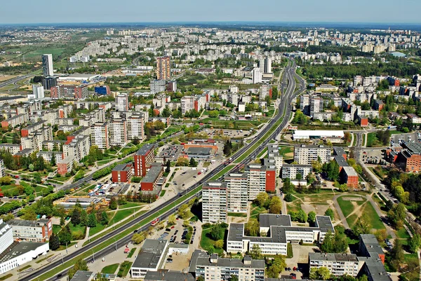 Vilnius capital da Lituânia vista aérea — Fotografia de Stock