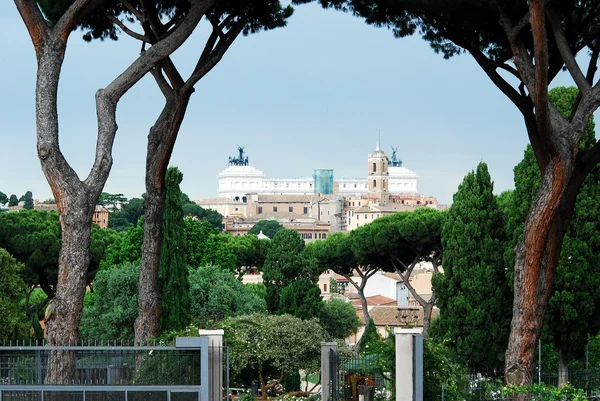 Άποψη του Vittorio Emanuele μνημείο στην πόλη Ρώμη — Φωτογραφία Αρχείου