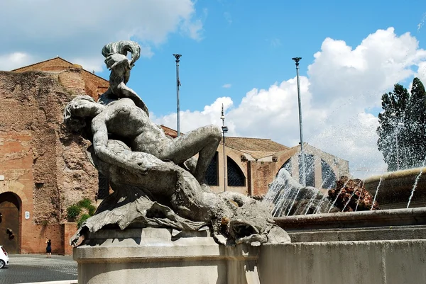 Vue de la ville de Rome Piazza della Reppublica le 1er juin 2014 — Photo