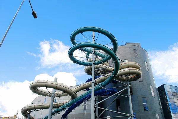 Parque de atracciones acuáticas en la ciudad balneario Druskininkai — Foto de Stock