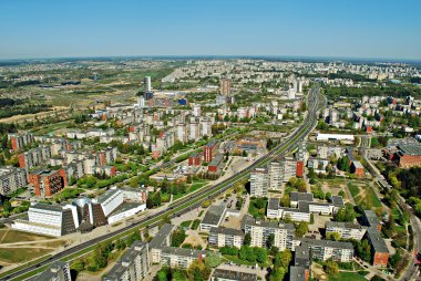 Vilnius Litvanya Hava görünümünü şehir başkenti