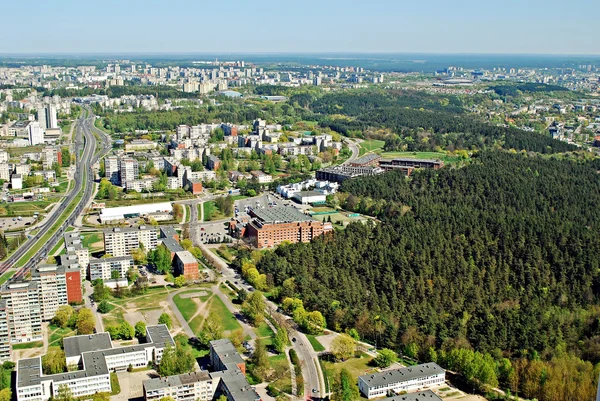 Vilnius city capital of Lithuania aerial view — Stock Photo, Image