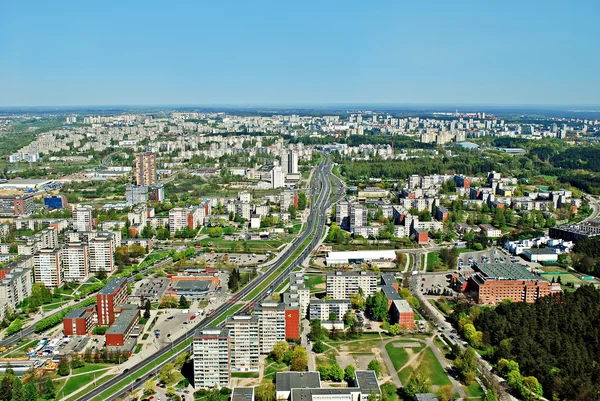 Vilnius capital da Lituânia vista aérea — Fotografia de Stock