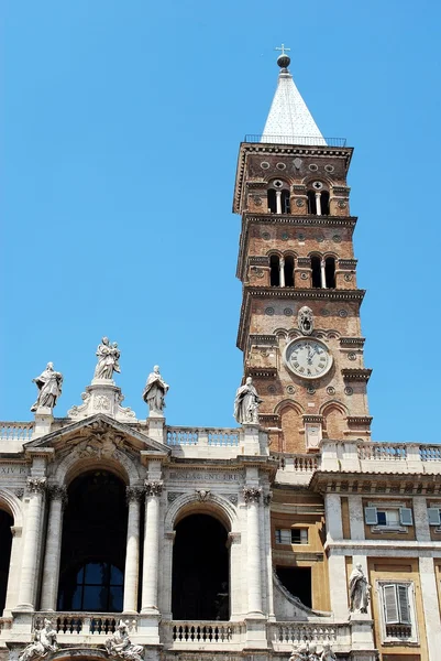 Santa Maria maggiore bazilika - Róma - kívül — Stock Fotó