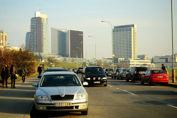 Vilnius városközpont őszi időben 2014. November 11. — Stock Fotó