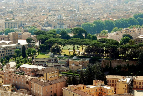 Aerial view of Rome city from St Peter Basilica roof — Stock Photo, Image