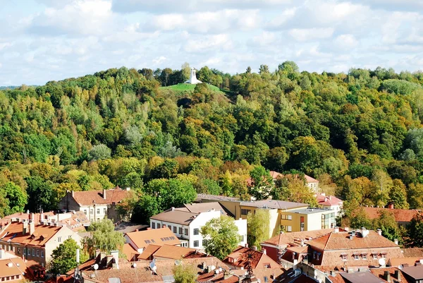 Vilnius město letecký pohled z věže Vilnius University — Stock fotografie