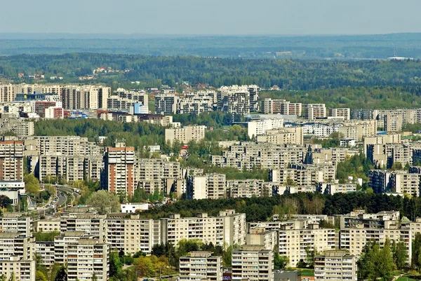 Vilnius capitale de la Lituanie vue aérienne — Photo