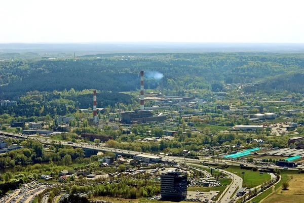 Vilnius stad hoofdstad van Litouwen luchtfoto — Stockfoto