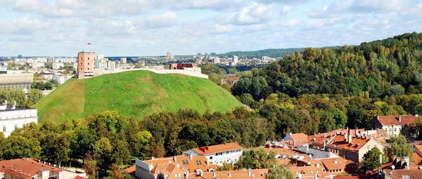 Vilnius stad Flygfoto från Vilnius universitet tower — Stockfoto