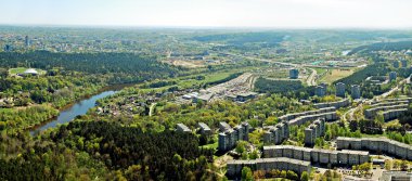 Vilnius Litvanya Hava görünümünü şehir başkenti